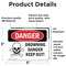 Signmission Drowning Danger Keep Out! Danger Sign, Vinyl Decal, 5in W x 3.5in L, 2PK OS-2PACK-DS-D-35-L-1712 - alternate 3